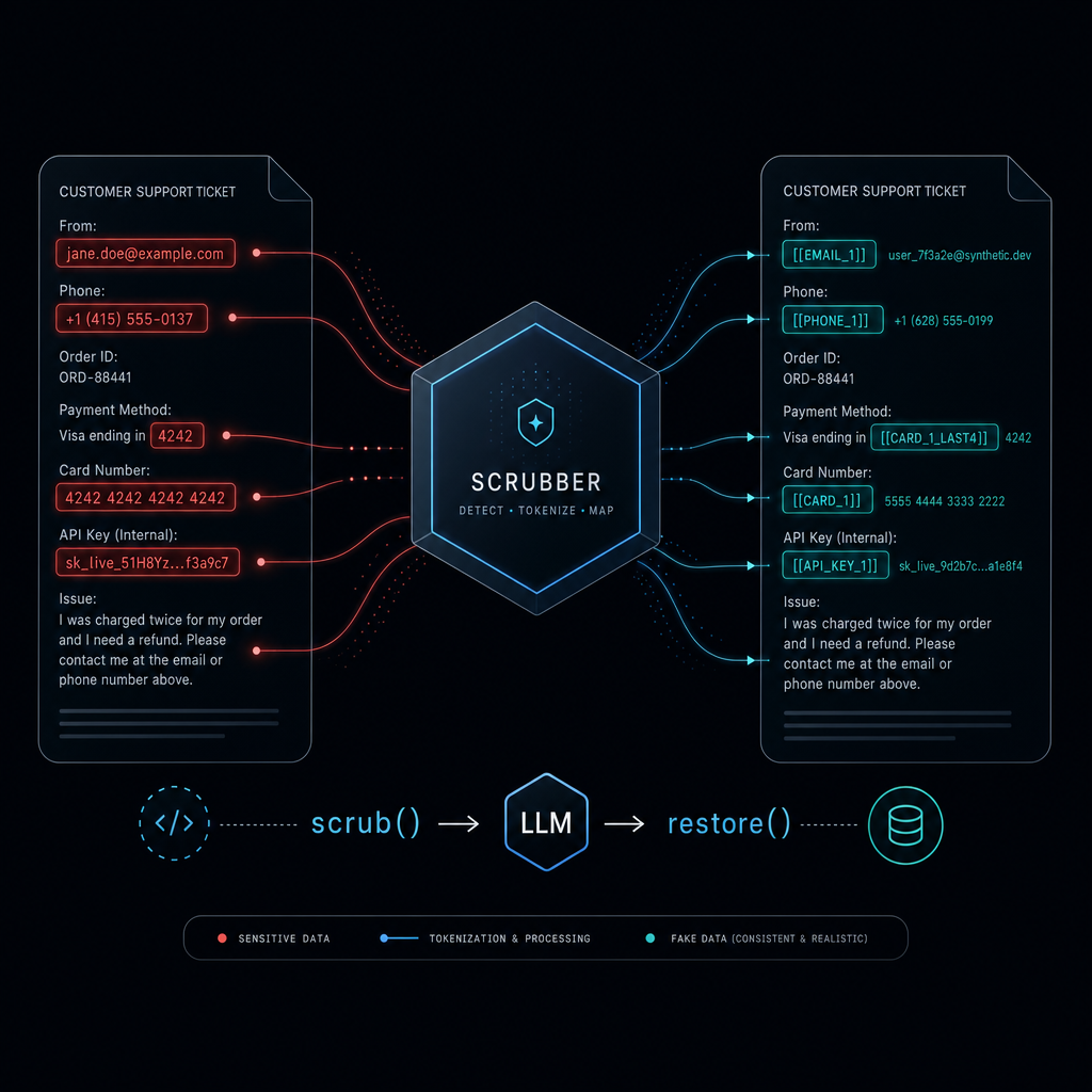 Diagram of the PIIvacy scrubbing pipeline